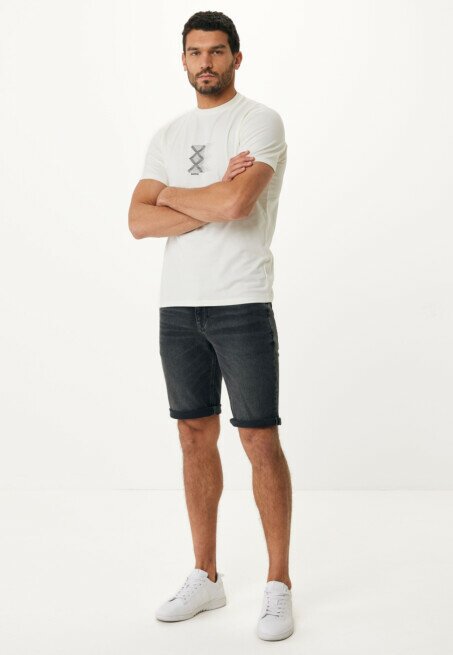 Mexx T-shirt Korte Mouwen Print Off White