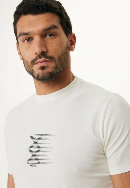Mexx T-shirt Korte Mouwen Print Off White