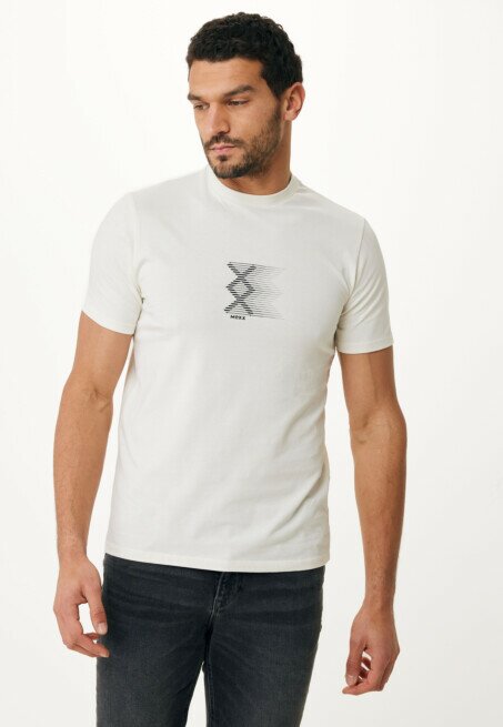mexx T-shirt Korte Mouwen Print Off White