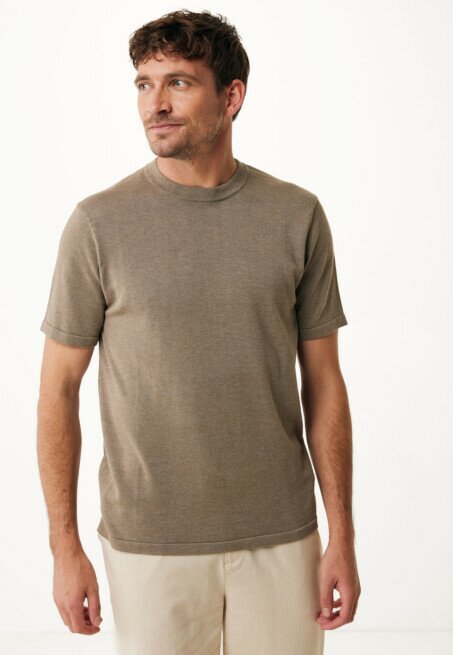 mexx T-shirt Lorenzo Gebreid Taupe