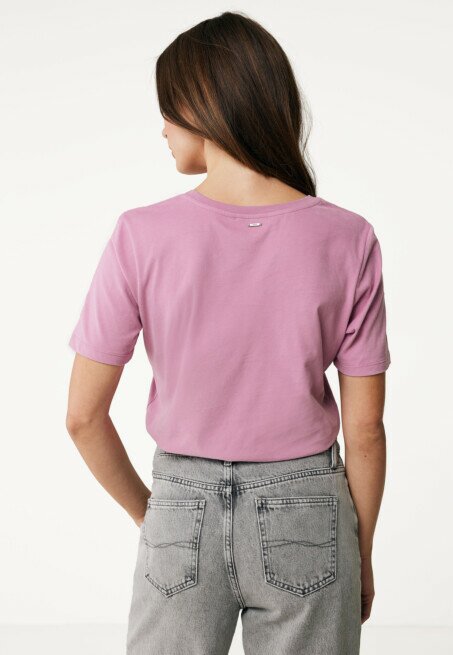 Mexx T-Shirt Met Pailletten Mauve
