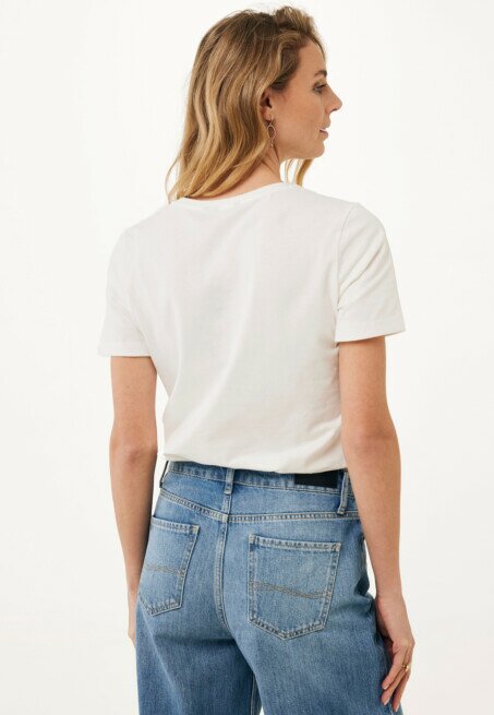 Mexx T-Shirt Met Pailletten Off White