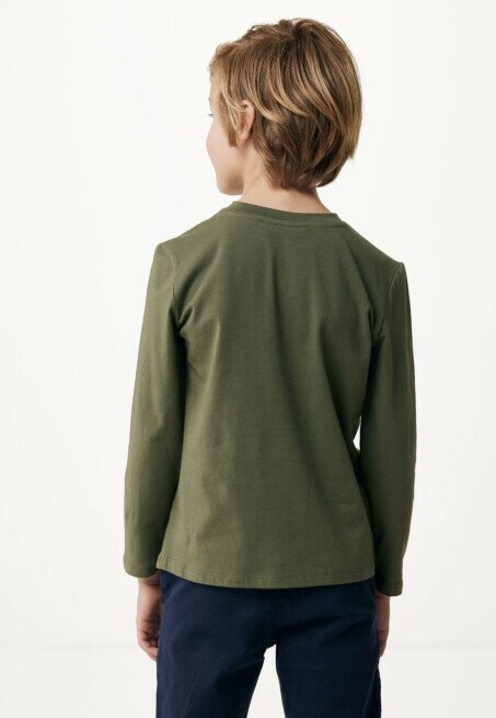 Mexx T-shirt Met Print Olijfgroen