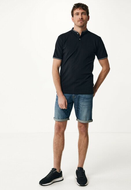 Mexx T-Shirt Pique Zwart