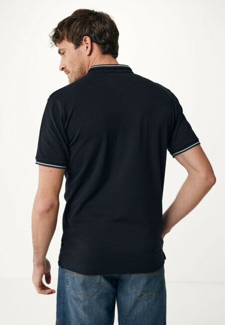 Mexx T-Shirt Pique Zwart