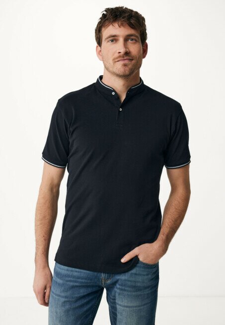 mexx T-Shirt Pique Zwart