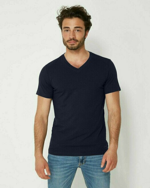 mexx T-shirt V-hals Navy