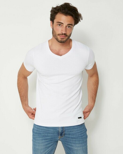 Mexx T-shirt V-hals Wit