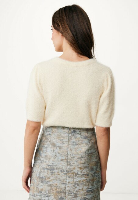 Mexx Top Hairy Off White