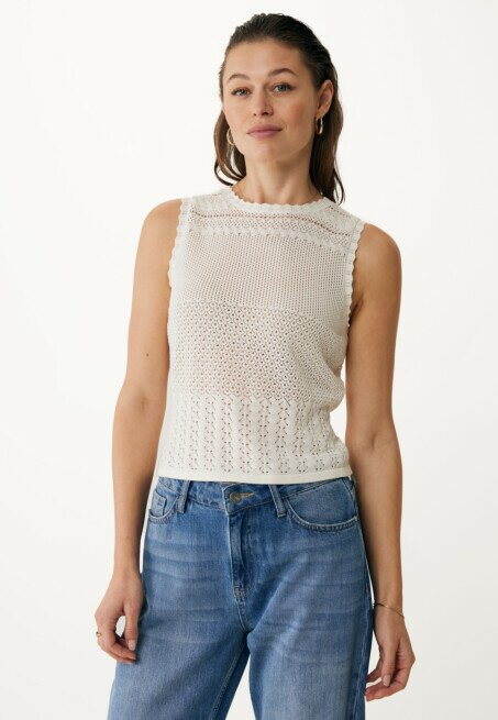 mexx Top Patch Ajour Wit