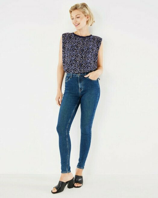 Mexx Top Print Navy