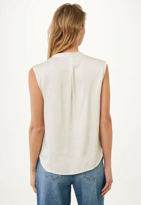 Mexx Top Violet Satijn Creme Wit