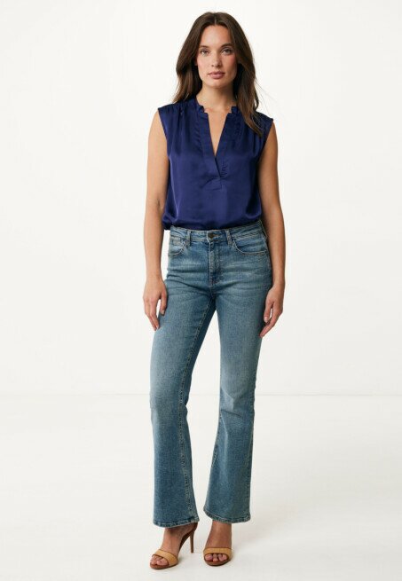 Mexx Top Violet Satijn Donkerblauw