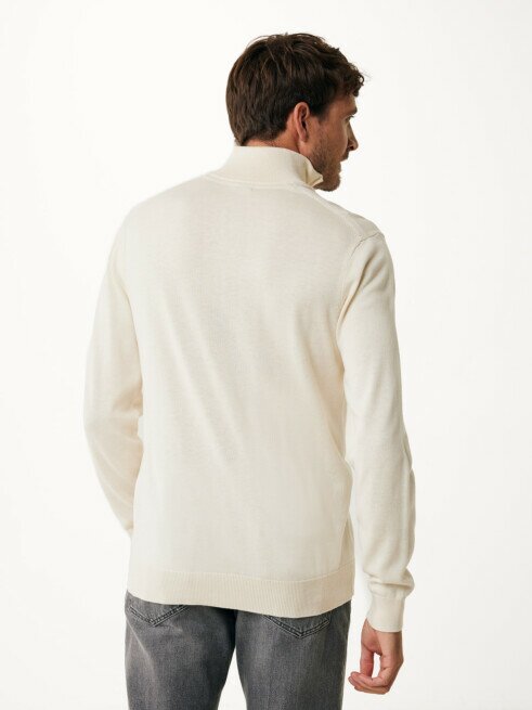 Mexx Trui Mateo Gebreid Half Zip Wit