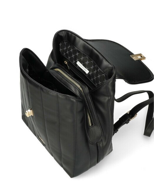 Mexx Vertical Quilted Backpack Zwart