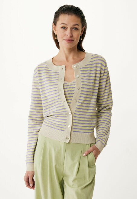 mexx Vest gestreept Lavendel Paars