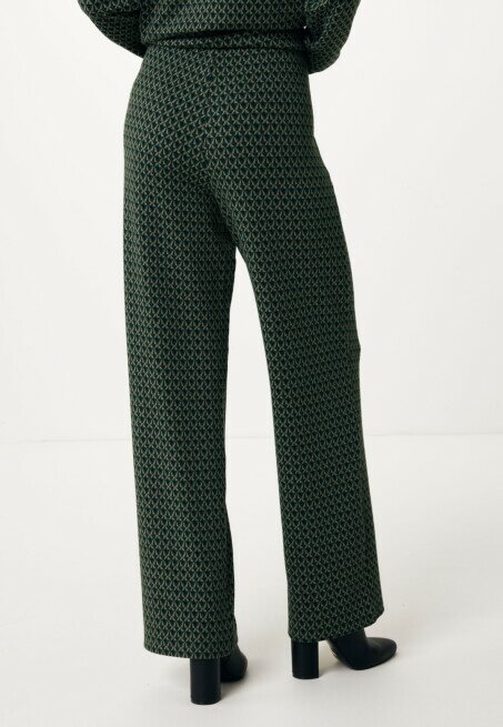 Mexx Wide Leg Broek Donkergroen