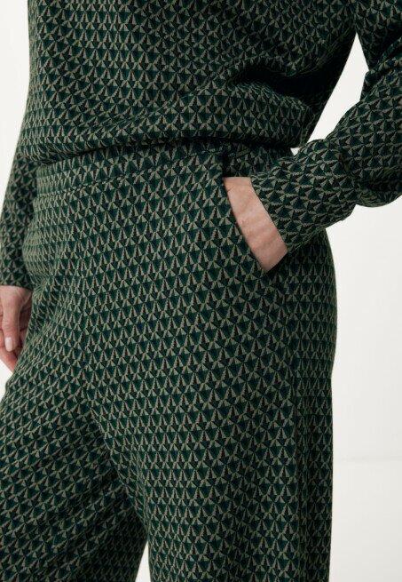 Mexx Wide Leg Broek Donkergroen