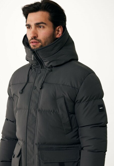 Mexx Winterjas Met Capuchon En Klepzakken Grijs