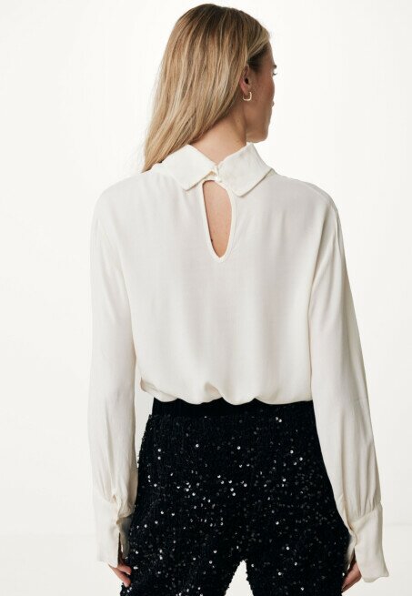 Mexx Mexx XX Anouk Blouse Met Opening Achter Off White