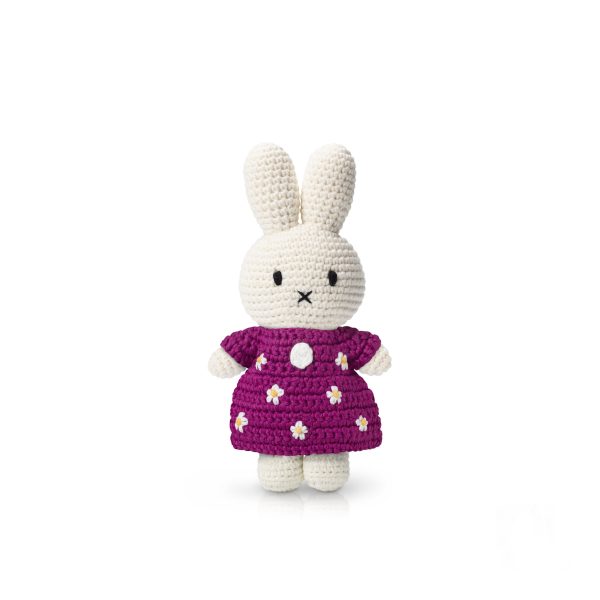 miffy cerise flower dress handmade
