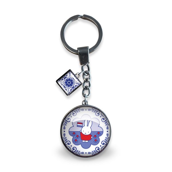 miffy glass souvenir blue keychain