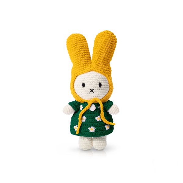 miffy miffy handmade and her green flowerdress + yellow hat