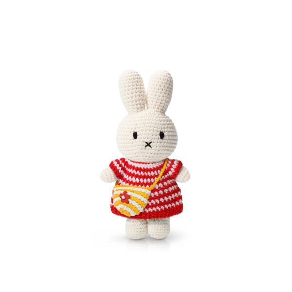 miffy miffy handmade and her red small stripeddress + bag