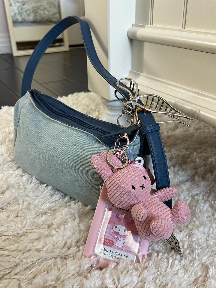 miffy miffy keychain corduroy pink
