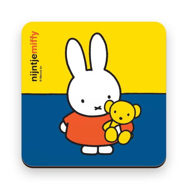 miffy miffy with teddybear coaster