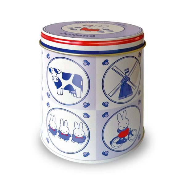 miffy souvenir blue can with stroopwafles