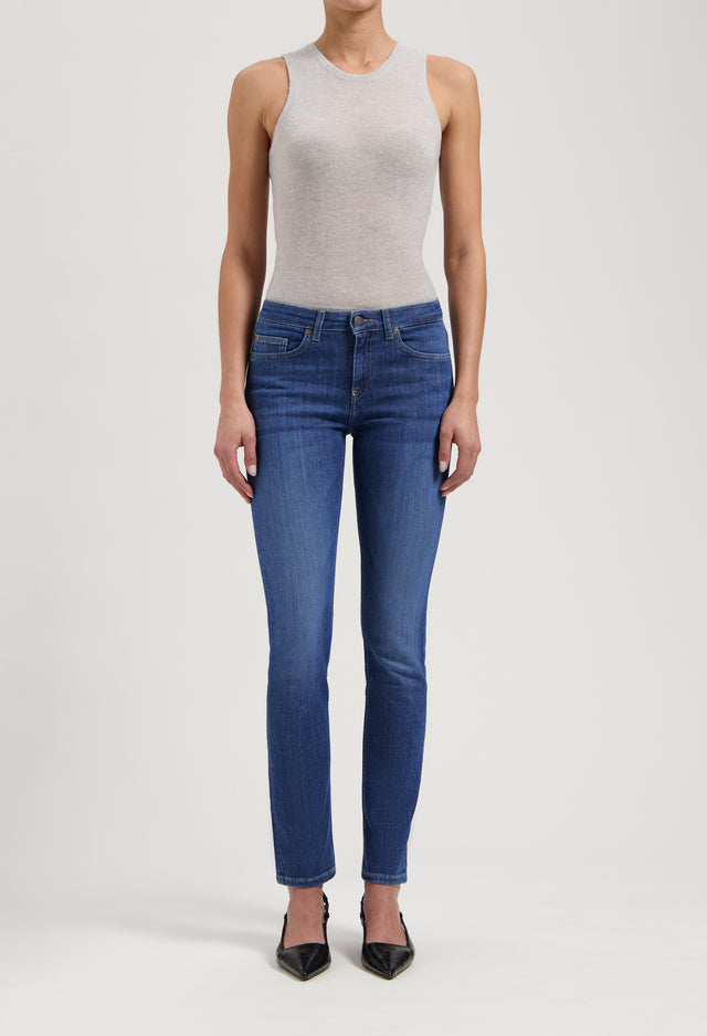 mugler Faye Low Slim - Stone Indigo