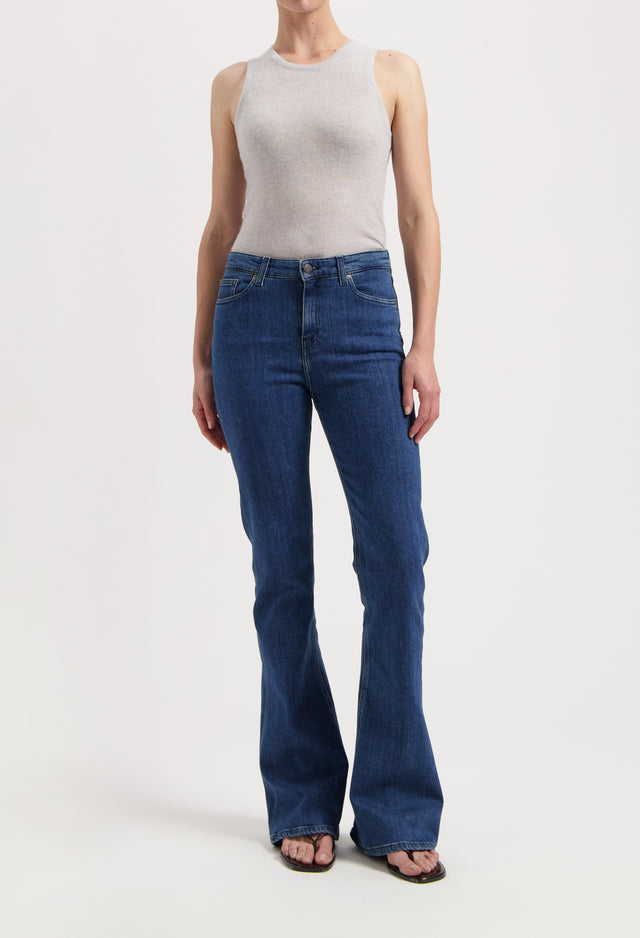 mugler Isy High Flared - Stone Indigo