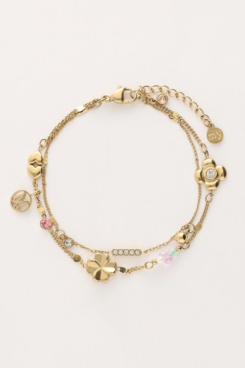 my jewellery Dubbele armband met bedels "dreams come true"