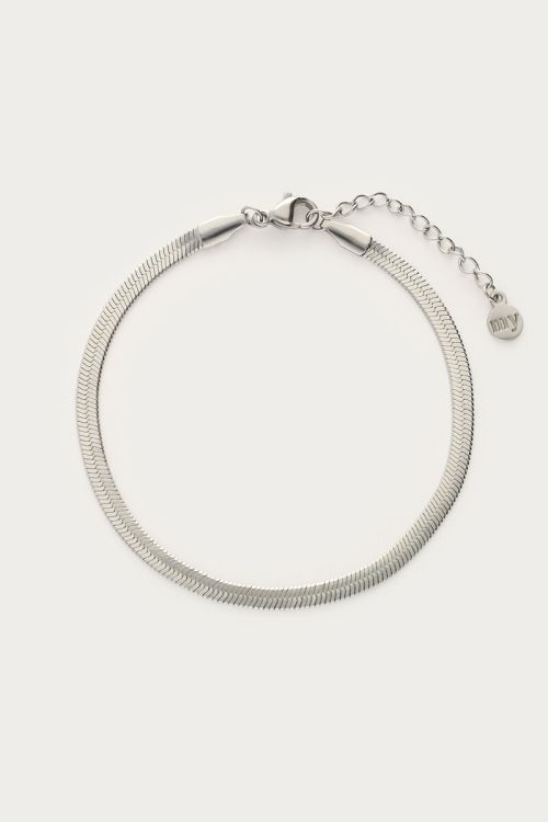 my jewellery Minimalistische armband met platte schakel