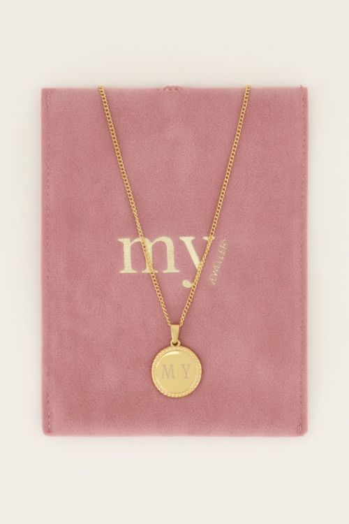 my jewellery Atelier korte ketting met ronde bedel