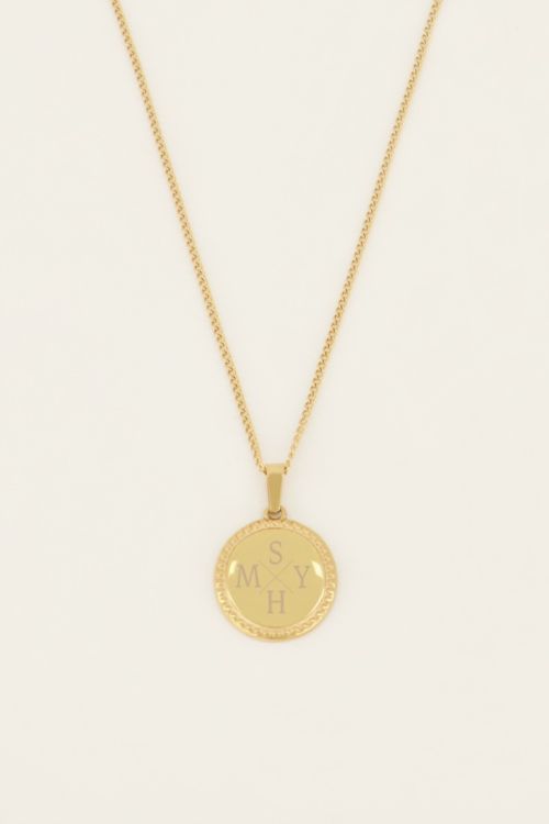 my jewellery Atelier lange ketting met ronde bedel