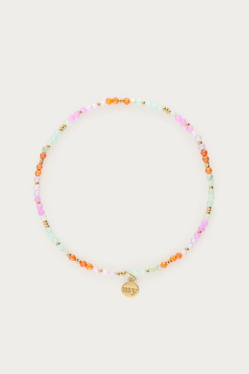 my jewellery Botanical armband met blauwe kralen