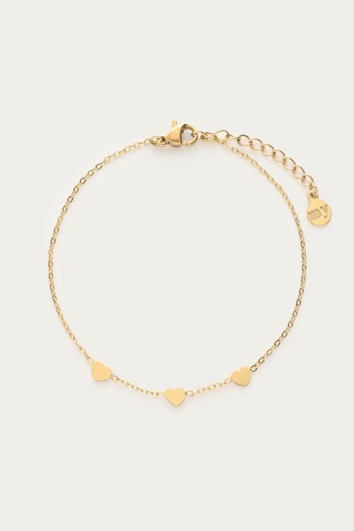 my jewellery Graduation armband drie hartjes