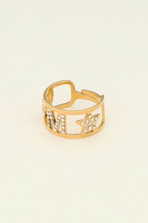 My Jewellery Initial Ring Met Steentjes