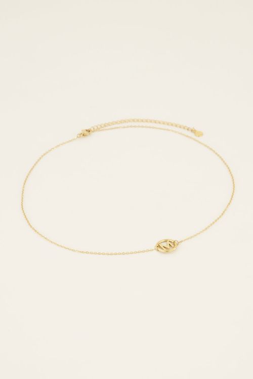 My Jewellery Ketting Met Initial In Ronde Bedel