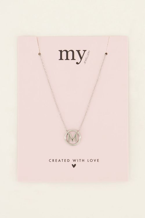 My Jewellery Ketting Met Initial In Ronde Bedel
