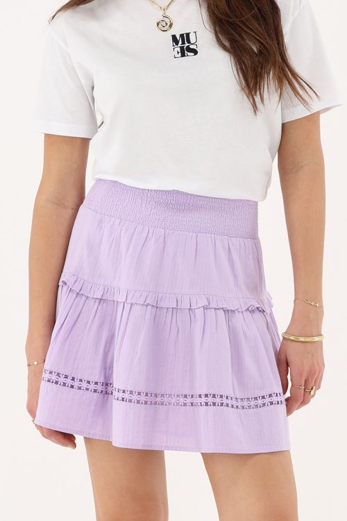 my jewellery Lila mini rok met ruffle