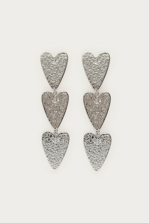 my jewellery Nomads oorhangers drie hartjes