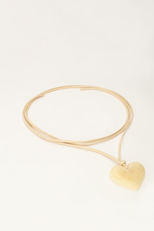 My Jewellery Ocean Beige Koord Ketting Met Hart