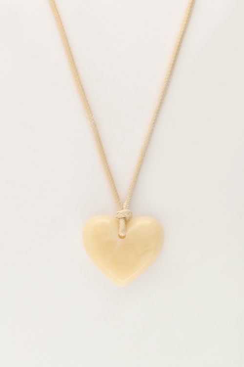 My Jewellery Ocean Beige Koord Ketting Met Hart