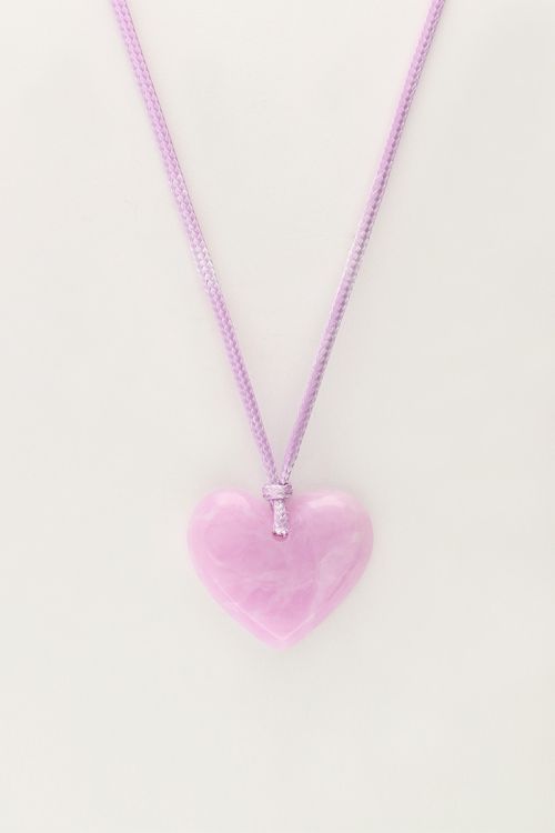 My Jewellery Ocean Lila Koord Ketting Met Hart