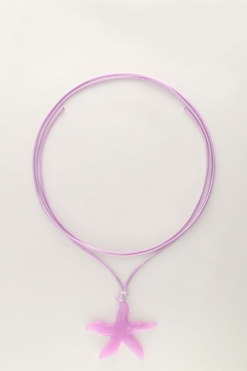 my jewellery Ocean lila koord ketting met zeester