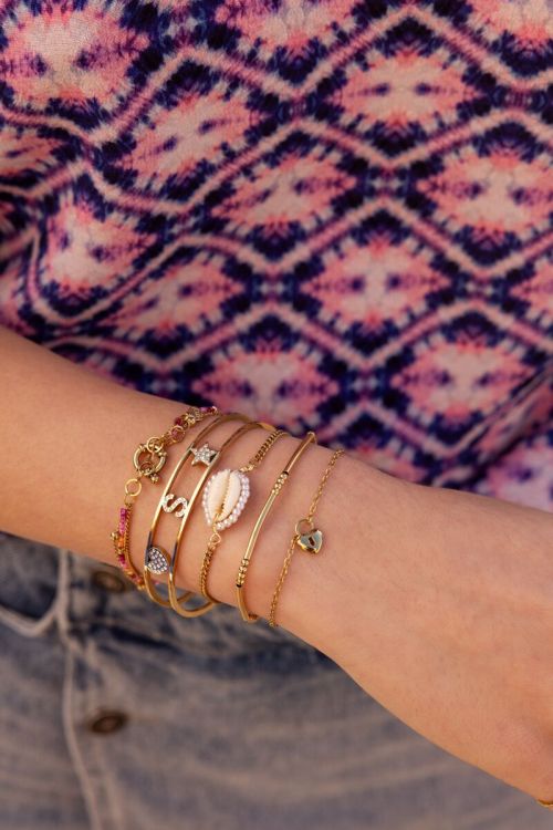 My Jewellery Open Bangle Met Initial