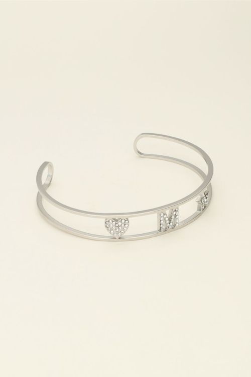 My Jewellery Open Bangle Met Initial